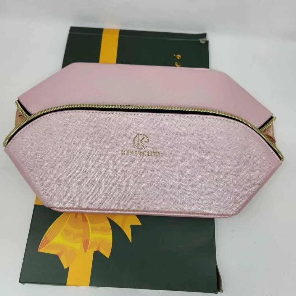 KekeInt'l Cosmetic Bags Portable Makeup Bag Opens Flat for Easy Access,Multif...